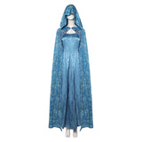House of the Dragon Alicent Hightower Women Blue Outfit Cosplay Costume Halloween Carnival Party Suit