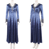 House of the Dragon Helaena Targaryen Women Blue Dress Cosplay Costume Halloween Carnival Party Suit