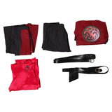 House of the Dragon Jacaerys Red Outfit Cosplay Costume Halloween Carnival Party Suit