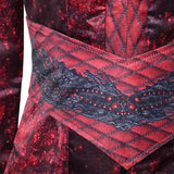 House of the Dragon Princess Rhaenyra Targaryen Women Red Outfit Cosplay Costume Halloween Carnival Party Suit