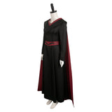 House Of The Dragon Rhaenys Targaryen Black Red Dress With Cape Cosplay Costume Outfits Halloween Carnival Suit