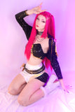 Rumi/Zoey/Mira Cosplay Black Golden Performance Outfit For Adult Female Halloween Carnival Suit