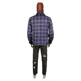 In A Violent Nature 2024 Horror Movie Johnny Checkered Print Suit Cosplay Costume Outfits Halloween Carnival Suit
