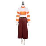 Inside Out 2 2024 Anxiety Orange Striped Suit Movie Character Cosplay Costume Outfits Halloween Carnival Suit