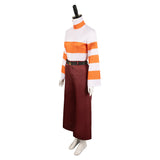 Inside Out 2 2024 Anxiety Orange Striped Suit Movie Character Cosplay Costume Outfits Halloween Carnival Suit