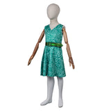 Inside Out 2 Disgust Green Dress Childrenswear Kids Children Cosplay Costume Outfits Halloween Carnival Suit