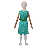 Inside Out 2 Disgust Green Dress Childrenswear Kids Children Cosplay Costume Outfits Halloween Carnival Suit