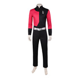 Invincible Captain Black Red Outfit Cosplay Costume Halloween Carnival Party Suit