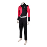 Invincible Captain Black Red Outfit Cosplay Costume Halloween Carnival Party Suit