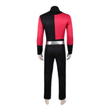 Invincible Captain Black Red Outfit Cosplay Costume Halloween Carnival Party Suit
