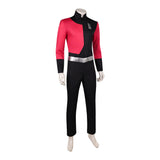 Invincible Captain Black Red Outfit Cosplay Costume Halloween Carnival Party Suit