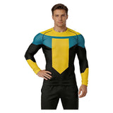 Invincible Mark Grayson Yellow T-Shirt Cosplay Costume Halloween Carnival Party Suit