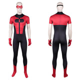 Invincible Oliver Grayson Black Red Outfit Cosplay Costume Halloween Carnival Party Suit