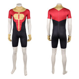 Invincible Oliver Grayson Red Yellow Black Outfit Cosplay Costume Halloween Carnival Party Suit