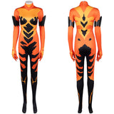 Invincible Volcanikka Red Bodysuit Cosplay Costume Halloween Carnival Party Suit