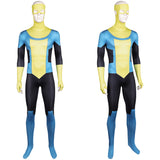 Invincible Costume Mark Grayson Cosplay Yellow Blue Jumpsuit For Adult Man Halloween Carnival Suit
