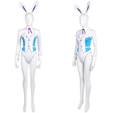 Invisible Woman Cosplay Costume Susan Storm White Bunny Girl Suit For Adult Female Halloween Carnival Suit