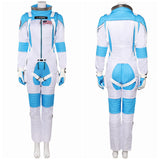 Invisible Woman Cosplay Costume Blue White Spliced Space Suit For Adult Female Halloween Carnival Suit