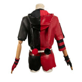 Isekai Suicide Squad Quinn Harley Red and Black Leather Jacket Suit Cosplay Costume Outfits