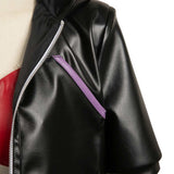 Isekai Suicide Squad Quinn Harley Red and Black Leather Jacket Suit Cosplay Costume Outfits