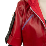 Isekai Suicide Squad Quinn Harley Red and Black Leather Jacket Suit Cosplay Costume Outfits