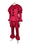 It Pennywise Red Outfit Adult Man Cosplay Costume Halloween Carnival Party Suit   