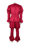 It Pennywise Red Outfit Adult Man Cosplay Costume Halloween Carnival Party Suit   