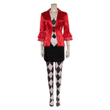 Joker 2 Harley Quinn Red Set Cosplay Costume Outfits Halloween Carnival Suit