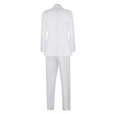 Joker Arthur Fleck White Suit Movie Character Cosplay Costume Outfits Halloween Carnival Suit