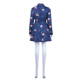 Joker Harly Quinn Floral Blue Skirts Cosplay Costume Outfits Halloween Carnival Suit