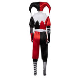 Joker Harry Quinn Red and Black Jumpsuit Unisex Cosplay Costume Halloween Carnival Party Suit