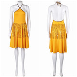 Joker Season 2: Folie à Deux (2024) Harley Quinn Yellow Dress Cosplay Costume Outfits Halloween Carnival Suit