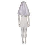 Joker: Folie à deux Harley Quinn White Wedding Dress Cosplay Costume Outfits Halloween Carnival Suit