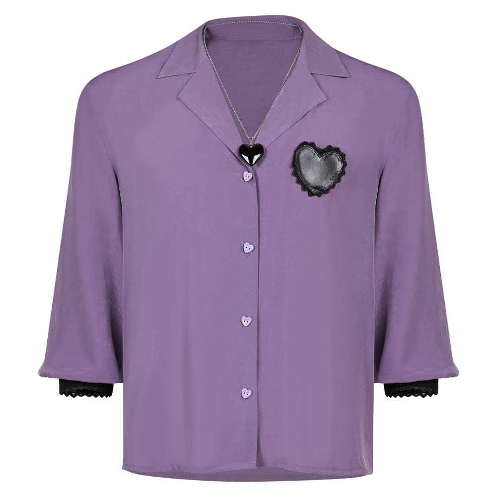Kpop Demon Hunters Romance Cosplay Costume Purple Shirt Halloween Carn