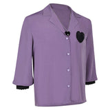 K-Pop: Demon Hunters Romance Cosplay Costume Purple Shirt Halloween Carnival Suit