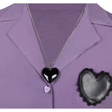 K-Pop: Demon Hunters Romance Cosplay Costume Purple Shirt Halloween Carnival Suit