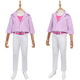 K-Pop:Demon Hunters Jinu Pink Kids Cosplay Costume Halloween Carnival Party Suit 