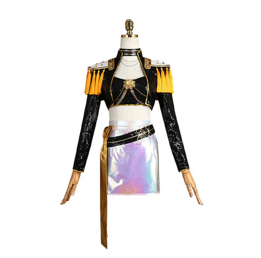 Rumi/Zoey/Mira Black Golden Performance Cosplay Outfit For Adult