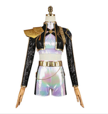 Rumi/Zoey/Mira Cosplay Black Golden Performance Outfit For Adult Female Halloween Carnival Suit