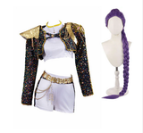Rumi/Zoey/Mira Cosplay Golden Outfit Kids Halloween Cosplay Costume