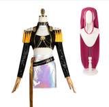 Rumi/Zoey/Mira Cosplay Black Golden Performance Outfit For Adult Female Halloween Carnival Suit