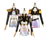 Rumi/Zoey/Mira Cosplay Black Golden Performance Outfit For Adult Female Halloween Carnival Suit
