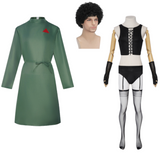 The Rocky Horror Picture Show Dr. Frank-N-Furter Green Coat Cosplay Costume Halloween Carnival Party Suit