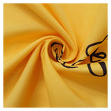 La La Land Mia Women Yellow Printed Dress Cosplay Costume Halloween Carnival Party Suit