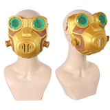 Arcane League of Legends Caitlyn Golden Gas Mask Unisex Halloween Carnival Party Props Accessories
