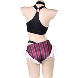 League of Legends Jinx Women Black Cosplay Top Shorts Cosplay Costume Halloween Carnival Party Suit