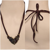 League of Legends Vi Cosplay Love Heart Couple Brass Unisex Necklace Accessory Halloween Carnival Party Props Accessories