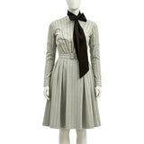Little House on the Prairie Caroline Women Gray Dress Cosplay Costume Halloween Carnival Party Suit