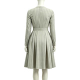 Little House on the Prairie Caroline Women Gray Dress Cosplay Costume Halloween Carnival Party Suit