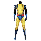 X-Men '97 Wolverine James Howlett / Logan Yellow Combat Jumpsuit Cosplay Costume Outfits Halloween Carnival Suit